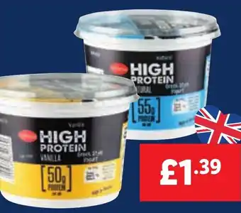 Lidl MILBONA High Protein Greek Style Yogurt offer