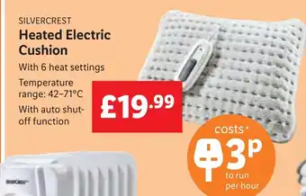 Lidl SILVERCREST Heated Electric Cushion offer