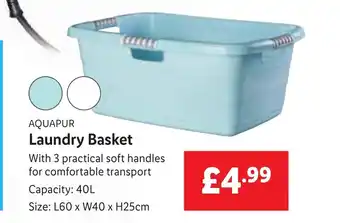 Lidl AQUAPUR Laundry Basket offer