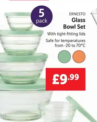 Lidl Glass Glass Bowl Set offer