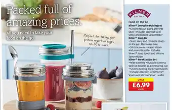 Aldi Food On the Go Kilner Smoothie Making Set offer