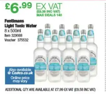 Costco Fentimans Light Tonic Water offer