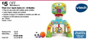Costco VTech 3-in-1 Sports Centre (12 - 36 Months) offer