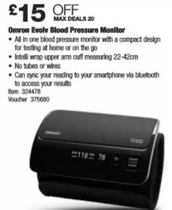 Costco Omron Evolv Blood Pressure Monitor offer