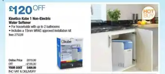 Costco Kinetico Kube 1 Non-Electric Water Softener offer