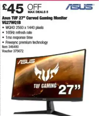 Costco Asus TUF 27 offer