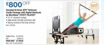 Costco Elevated At Home SPX® Reformer Cardio Package With Digital Workouts By Merrithew™-Stott Pilates® offer