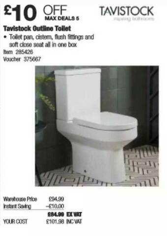 Costco Tavistock Outline Toilet offer