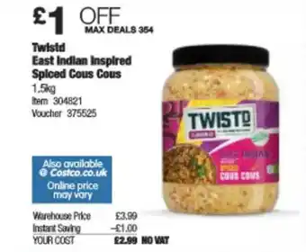 Twistd East Indian Inspired Spiced Cous Cous