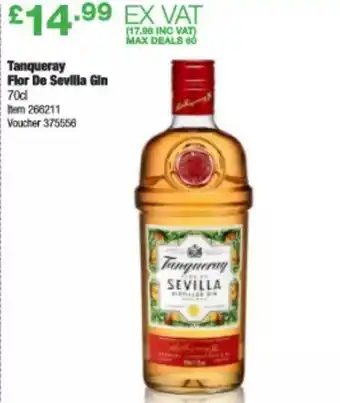 Costco Tanqueray Flor De Sevilla Gin offer