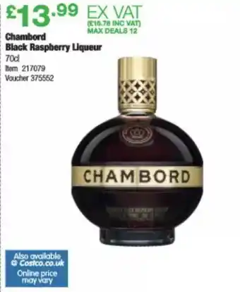 Costco Chambord Black Raspberry Liqueur offer