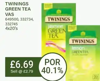 Bestway TWININGS GREEN TEA VAS offer