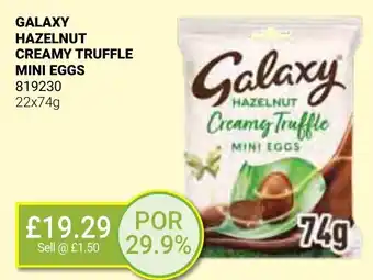 Bestway GALAXY HAZELNUT CREAMY TRUFFLE MINI EGGS offer