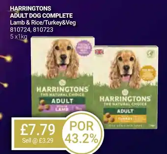 Bestway HARRINGTONS ADULT DOG COMPLETE Lamb & Rice/Turkey&Veg offer