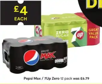 SuperValu Pepsi Max / 7Up Zero 12 pack offer