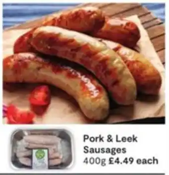 SuperValu Pork & Leek Sausages 400g offer