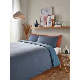 Asda George home lagoon blue easycare reversible duvet set - double offer
