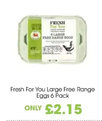 Centra Fresh For You Large Free Range Eggs 6 Pack offer