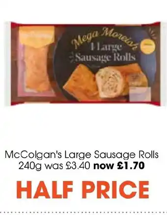 Centra McColgan's Large Sausage Rolls 240g offer