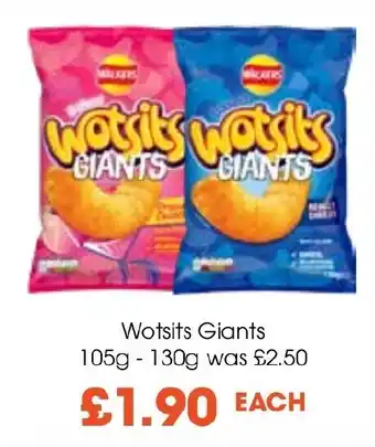 Wotsits Giants 105g - 130g