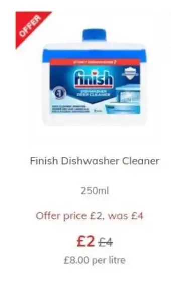 Morrisons Finish Dishwasher Cleaner 250ml offer