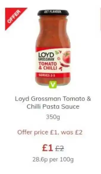 Morrisons Loyd Grossman Tomato & Chili Pasta Sauce 350g offer