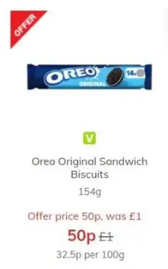 Morrisons Oreo Original Sandwich Biscuits 154g offer