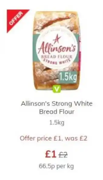 Morrisons Allinson's Strong White Bread flour 1.5kg offer