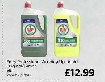 Fairy Professional Washing Up Liquid: Original/Lemon