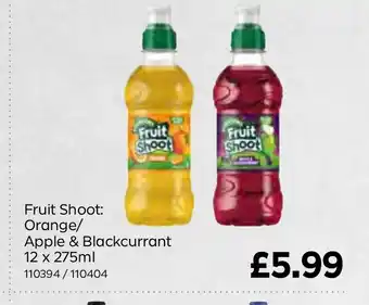 Bestway Fruit Shoot: Orange/ Apple & Blackcurrant 12 x 275ml offer