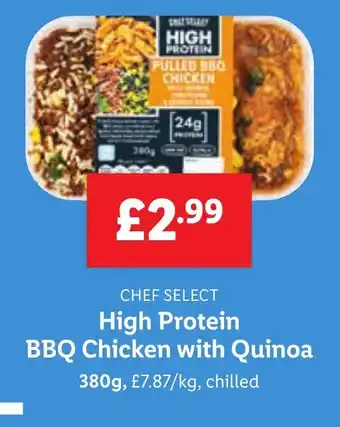Lidl CHEF SELECT High Protein BBQ Chicken with Quinoa offer