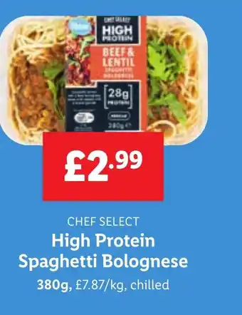 Lidl CHEF SELECT High Protein Spaghetti Bolognese offer