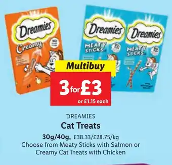 Lidl DREAMIES Cat Treats offer