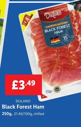 Lidl DULANO Black Forest Ham offer