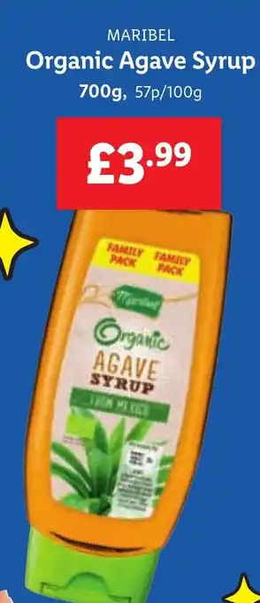 Lidl MARIBEL Organic Agave Syrup offer