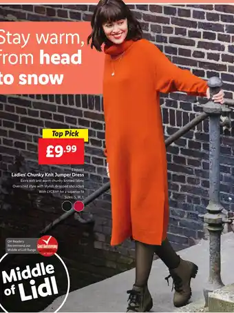 Lidl ESMARA Ladies' Chunky Knit Jumper Dress offer