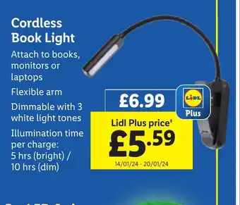 Lidl Cordless Book Light offer