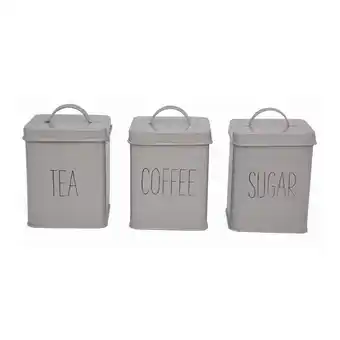 Asda George Home Canister Set of 3 - Grey offer