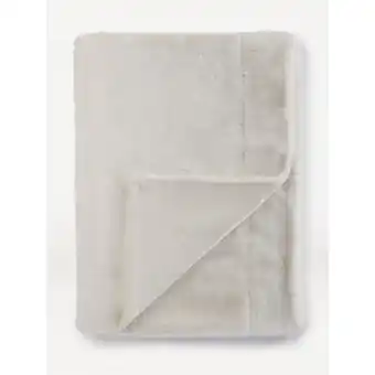 Asda George home white plain faux fur throw offer
