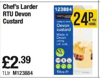 Makro Chef's Larder RTU Devon Custard offer