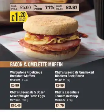 Makro BACON & OMELETTE MUFFIN offer