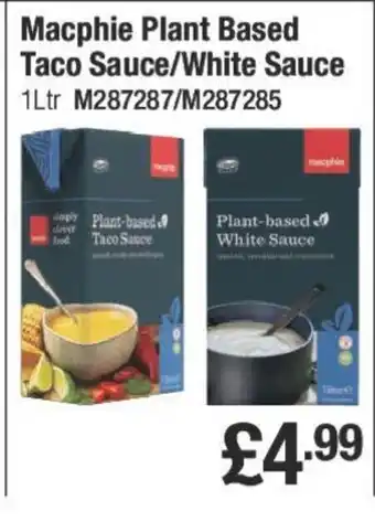Makro Macphie Plant Based Taco Sauce/White Sauce 1Ltr offer