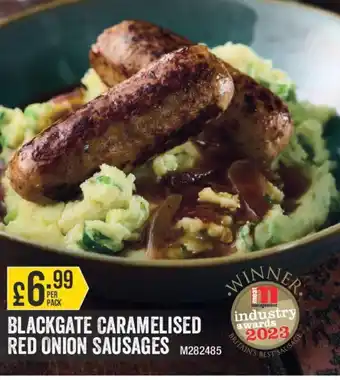 Makro BLACKGATE CARAMELISED RED ONION SAUSAGES offer