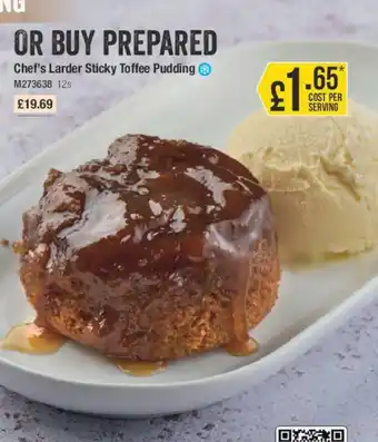 Makro Chef's Larder Sticky Toffee Pudding offer