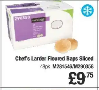 Makro Chef's Larder Floured Baps Sliced offer