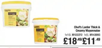 Makro Chef's Larder Thick & Creamy Mayonnaise offer