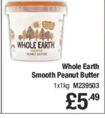 Makro Whole Earth Smooth Peanut Butter 1x1kg offer