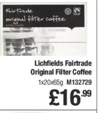 Makro Lichfields Fairtrade Original Filter Coffee offer