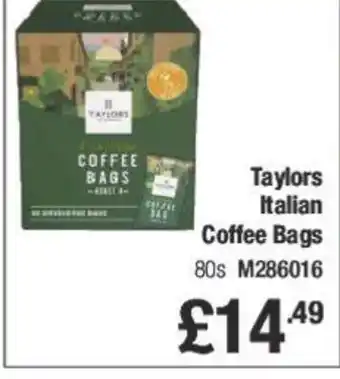 Makro Taylors Italian Coffee Bags offer