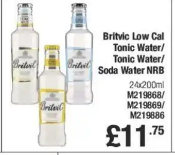 Makro Britvic Low Cal Tonic Water/ Tonic Water/ Soda Water NRB offer